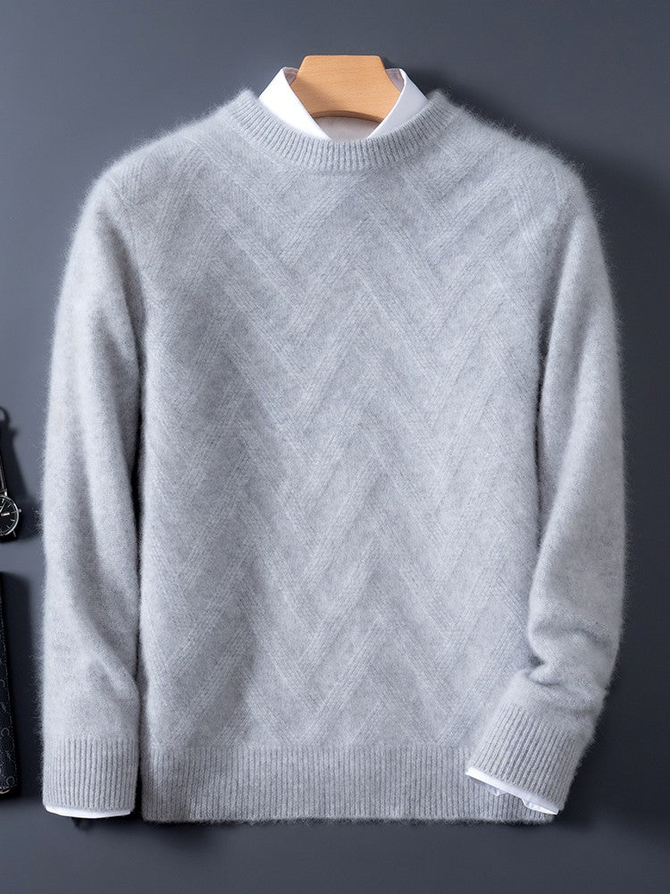 Men's Cashmere Sweater Autumn Winter  O-neck Long Sleeve Pullover  Casual Clothing 100% Merino Wool high-end Knitwear Top