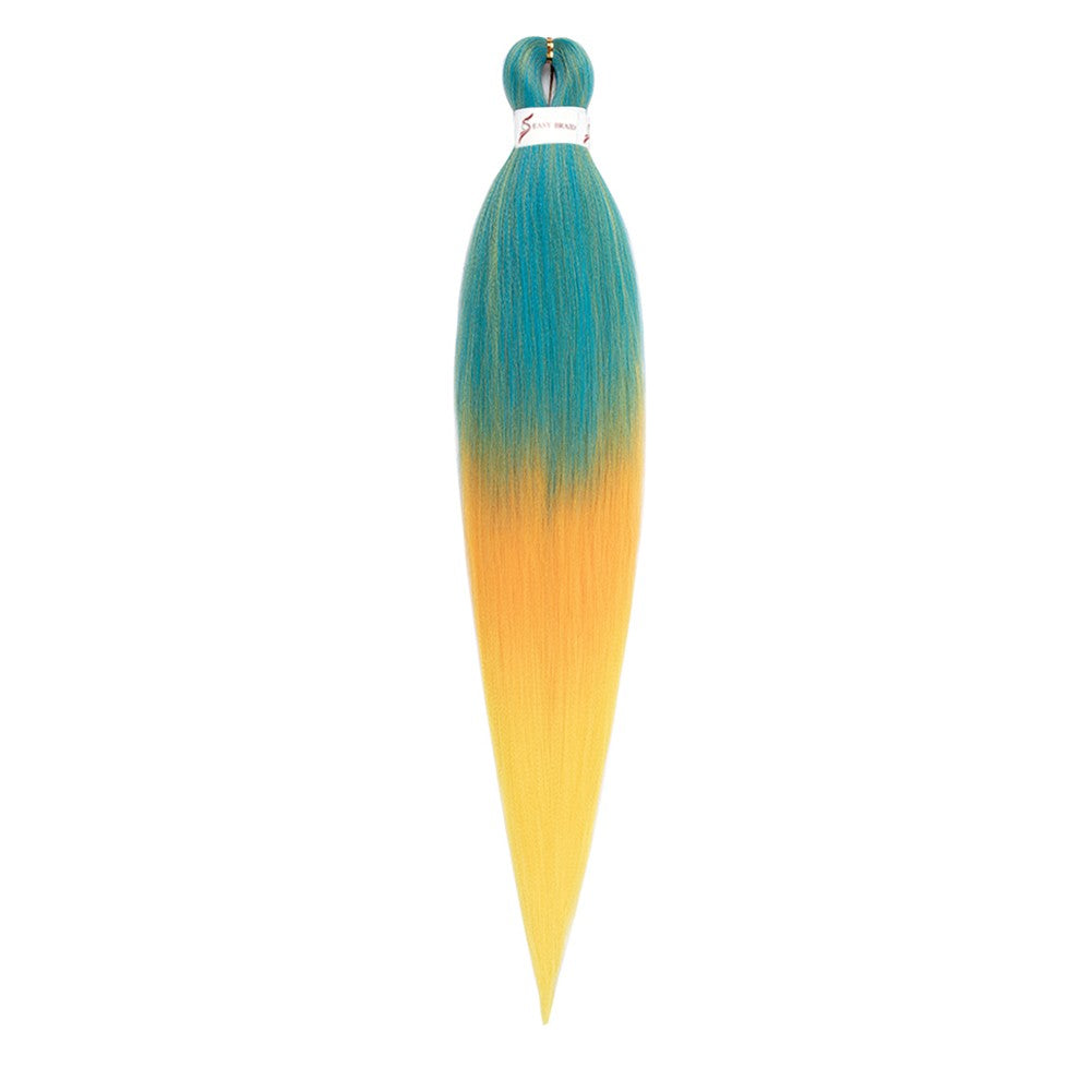 Cabelo Sintético Trançado Pré-esticado Profissional Sem Coceira Fibra Que Sela Em Água Quente 30'' Ombre Textura Yaki Extensões de Cabelo para Trança