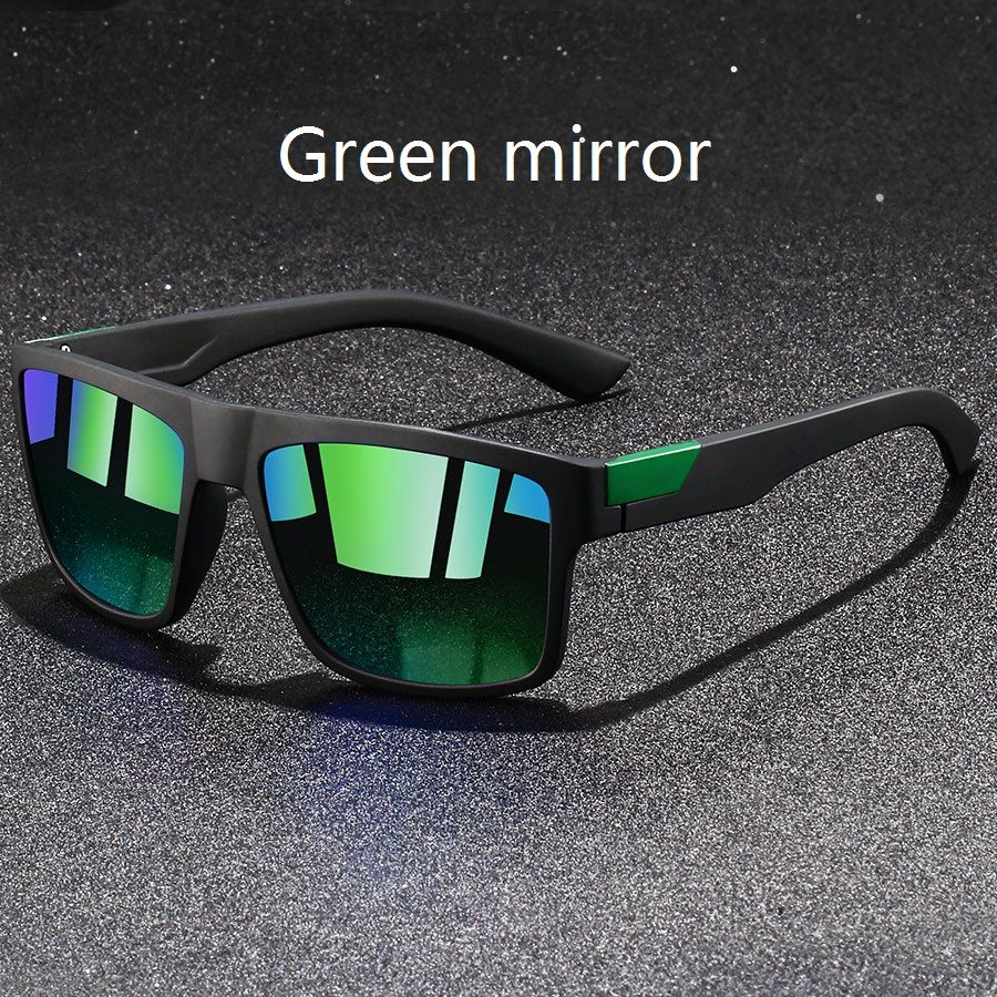 4 PCS Fashion Vintage Square Sunglasses Men Fishing Driving Man Luxury Brand Designer Sun Glasses Anti-Glare Retro Eyewear UV400