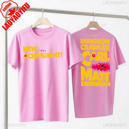 New Achievement Dungeon Crawler Carl Shirt Gift for Reader Fantasy Science Fiction Book Lover Donut Fan Tops Bookish Tees