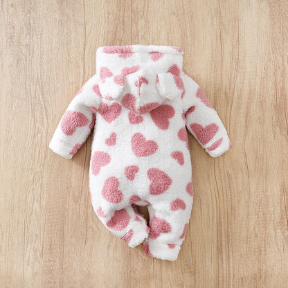 Baby cartoon happy elephant/giraffe pattern fake two casual striped long-sleeved onesies for toddlers and baby boys