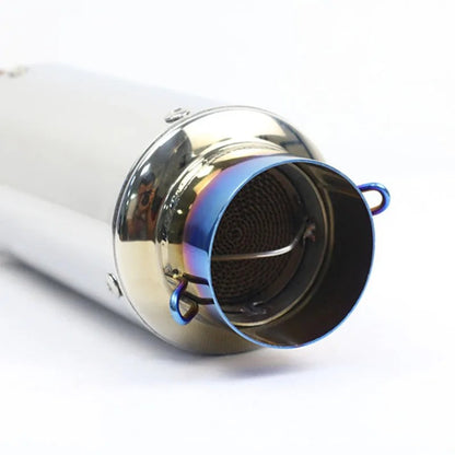 Alconstar- 51mm/60mm Inlet Motorcycle Exhaust Muffler Steel DB Killer Moveable DB Killer Noise Sound Eliminator Race
