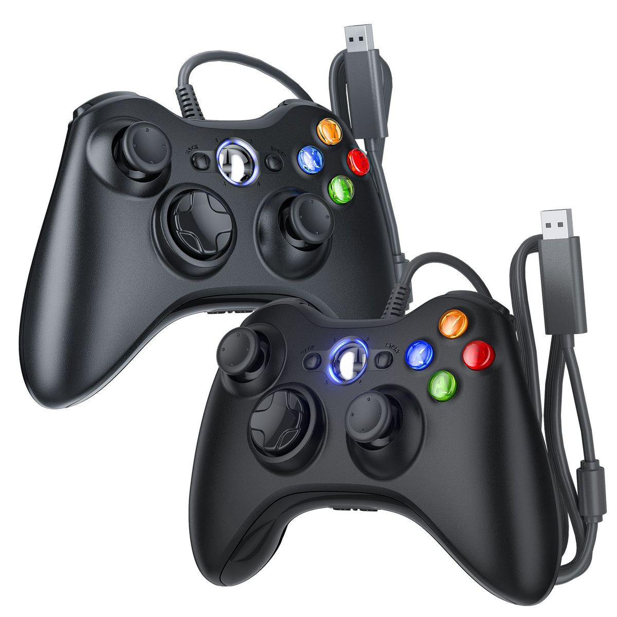 For Xbox 360 Slim/Lite/E/PC Controller,Wireless/Wired Game Remote Control 6-axis Gryo Dual Vibration Precision Joystick Gamepads