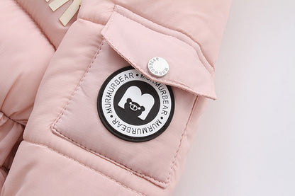 2025 Russian Winter Jumpsuit For Kids Plus Velvet Hooded Newborn Baby Romper 0-2 Years Infant Girl Winter Overalls Baby Snowwear