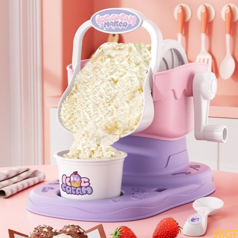 96GF Máquina de Sorvete Manual para Sobremesas Congeladas Caseiras Brinquedo Criativo de Cozinha Educacional para Crianças