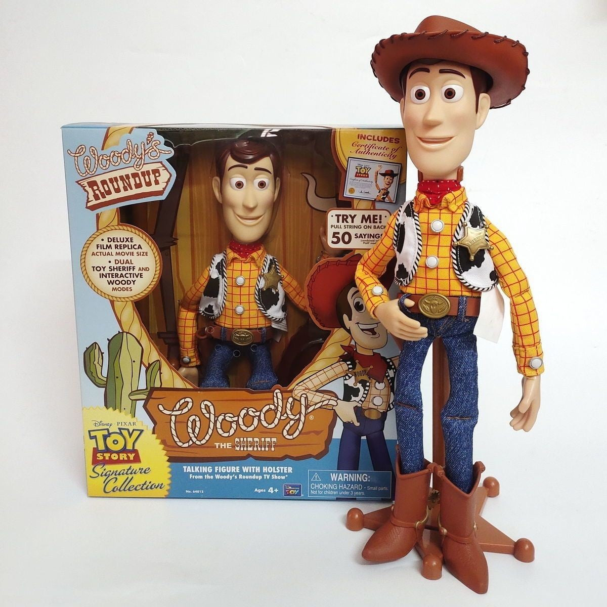 Em estoque Disney Pixar Toy Story Woody Bonecos de Ação Filme em Inglês Som Personagem Boneco de Pano Cowboy Presente de Aniversário Para Crianças