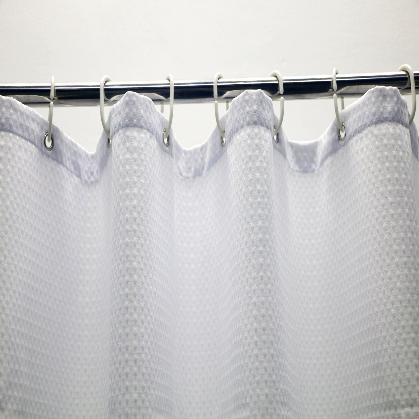 Cortina de Chuveiro de Tecido Minghe, Cortina de Chuveiro de Banheiro de Pano Resistente, Cortina de Chuveiro de Poliéster Waffle 230 gsm