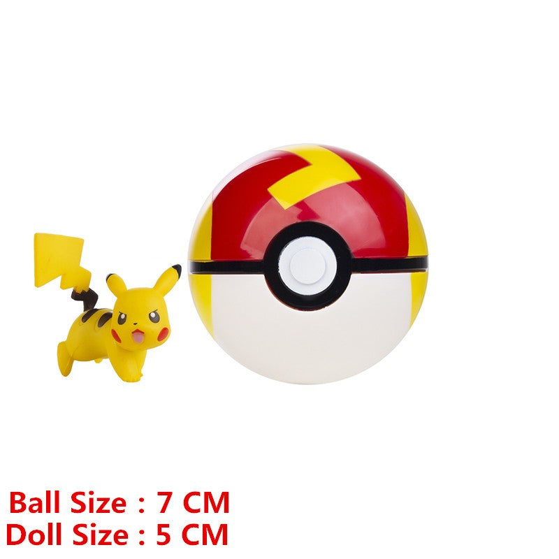 Pokémon Pokeball Com Desenhos Animados Filme Anime Figura Pikachu Charmander Eevee Squirtle Vulpix Qualidade Pet Action Model Brinquedos Presentes