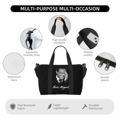 El Sol De Mexico Luis Miguel Beach Travel Bag Large Capacity Tote Bags for Gym Sport Women Shopping Duffle Shoulder Bag