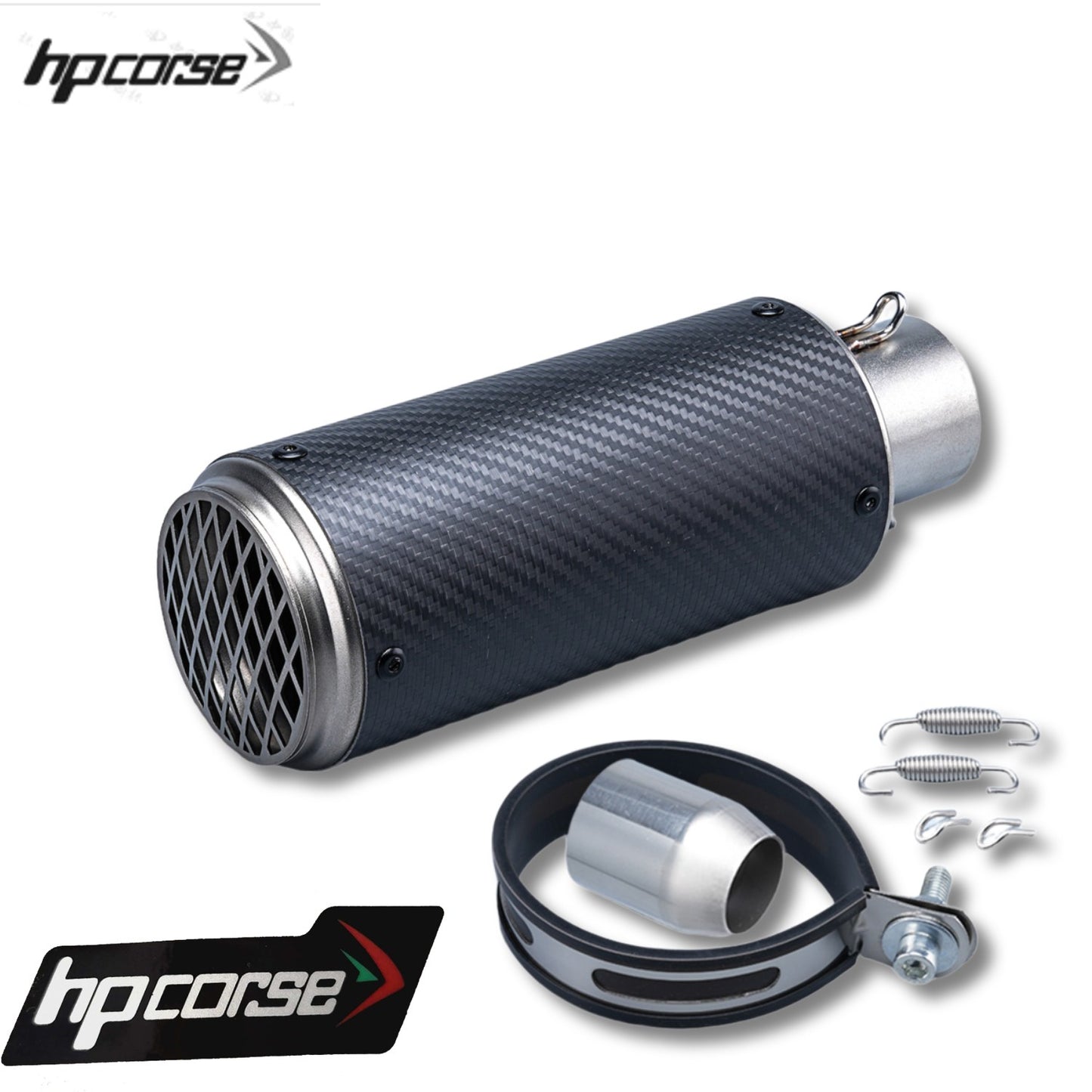 Universal 51mm motorcycle exhaust inox muffler carbon fiber exhaust for z900 R3 R25 MT07 MT09 R1 Z400 Z650