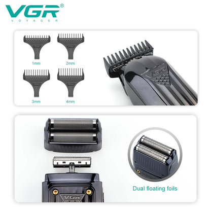 VGR 644 gradient hair cutting combination electric shaver rechargeable professional men's hair clipper carving electric pusher