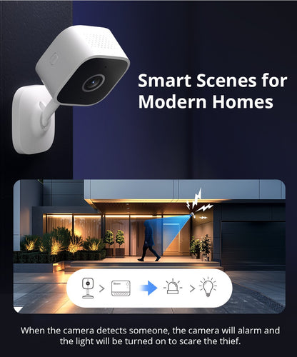 Câmera de Segurança Inteligente WiFi SONOFF CAM Slim Gen2 1080P HD Detecção de Movimento Áudio Bidirecional Visão Noturna Suporte Alexa Google