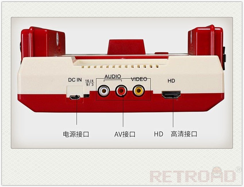 RETROAD 8bit HD Retro Console  Original Shape (Model: C-56 ,HD&RCA 720P Display, 7P Plug Good Controller,300in1 for Free)