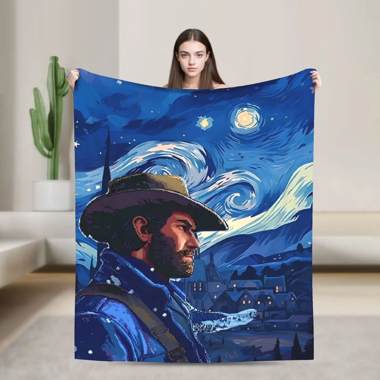 Arthur Morgan Cool Cowboy Movie Blanket  Super Soft Throw for Travel Office Bedding Outdoor Use  Perfect Bedspread Gift