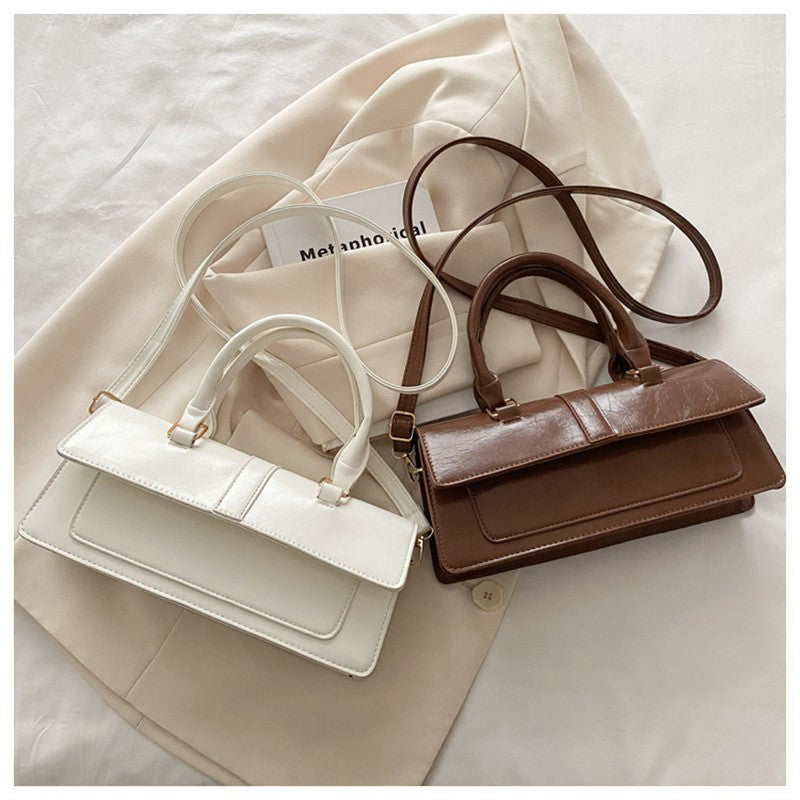 High Quality PU Leather Handbag Purse Women's Bag Solid Color Shoulder Crossbody Bags Lady Messenger Small Tote for Women Girls