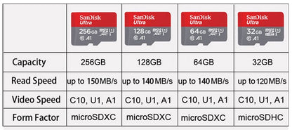 SanDisk Extreme PRO Memory Card 512GB Micro SD Card SDXC UHS-I 128GB 256GB 64GB U3 C10 V30 A2 4K TF Flash Card Adapter for DJI