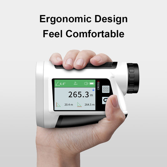 Laser Rangefinder with Slope Compensation 650Yards Golf Range Finder with Side Screen Display Flag Locking Vibration for Golfing