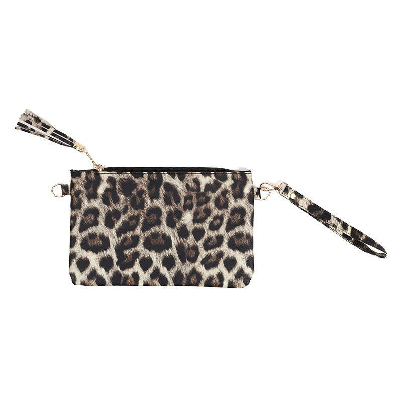 Women Handbag Clutch Leopard Print Cow Print Small Bag Purse Party Large Capacity Envelope Wristlet Bag PU Briefcase