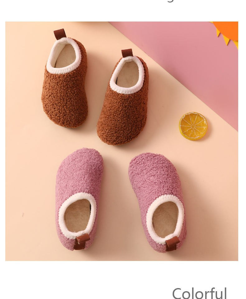 Evshine Curly Plush Children Shoes Super Warm Boys Girls Cotton Shoes Comfortable Casual Fuzzy Shoes Non-Slip Kids Cotton Shoes