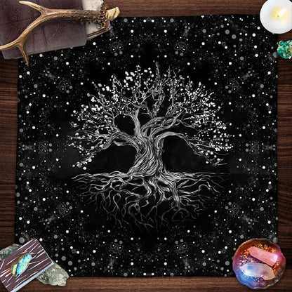 Tree Of Life Tarot Tablecloth Altar Cloth Pagan Spiritual Pendulum Witchcraft Astrology Oracle Card Pads Room Home Decor