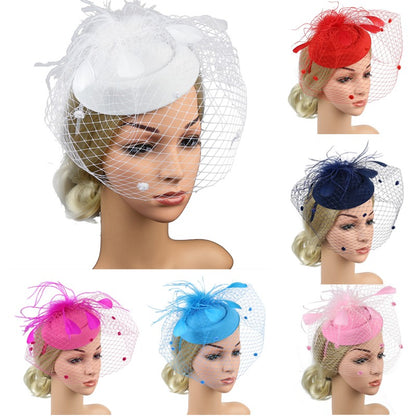 Handmade Large Women Feather Floral Hair Fascinator Hat Headband Accessories New Fedoras
