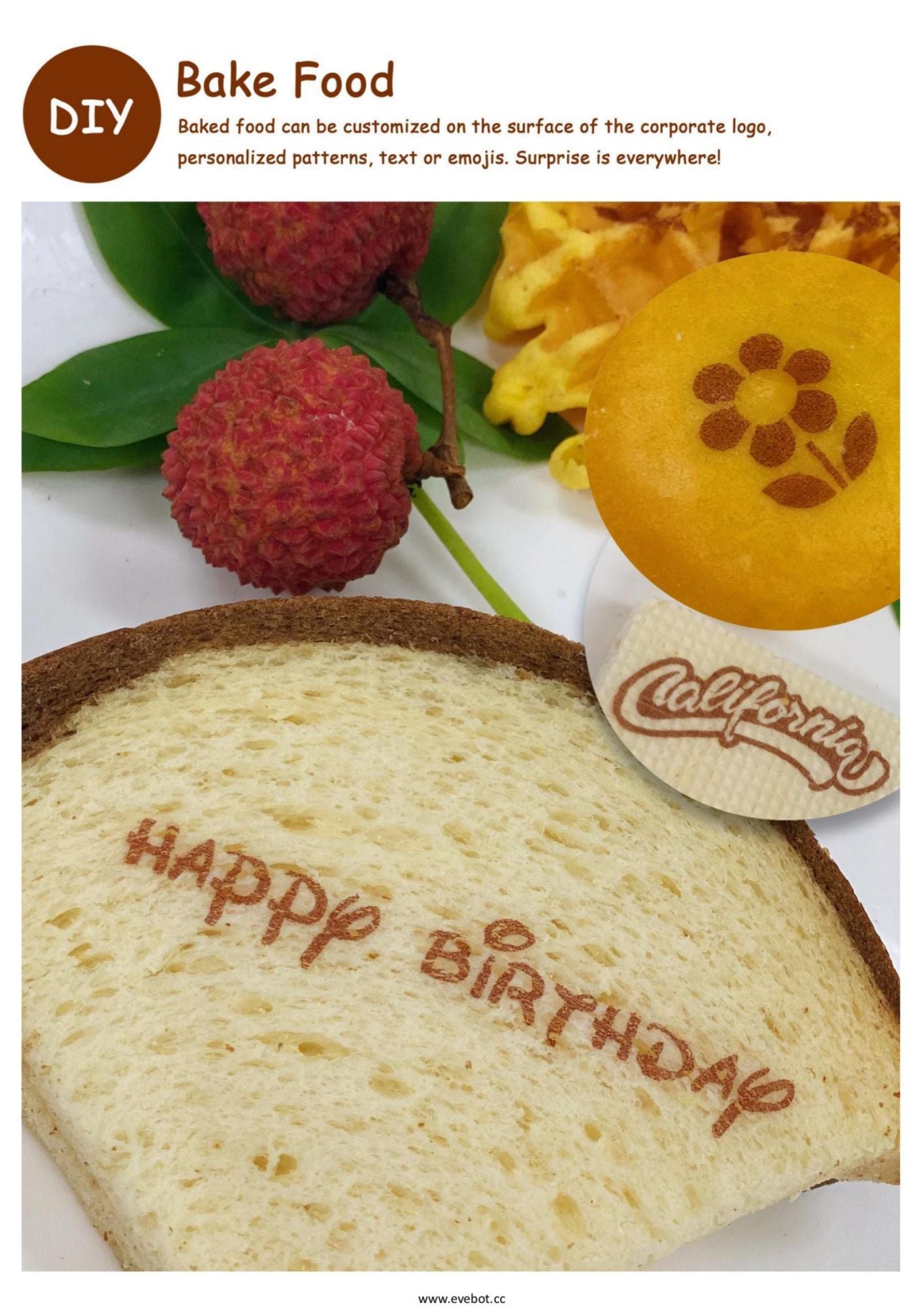 Coffee Latte Art Inkjet Printer EVEBOT for Bakery Coffee Shop Pubs Handheld Printers HD Printing On Food With Positioning Plate