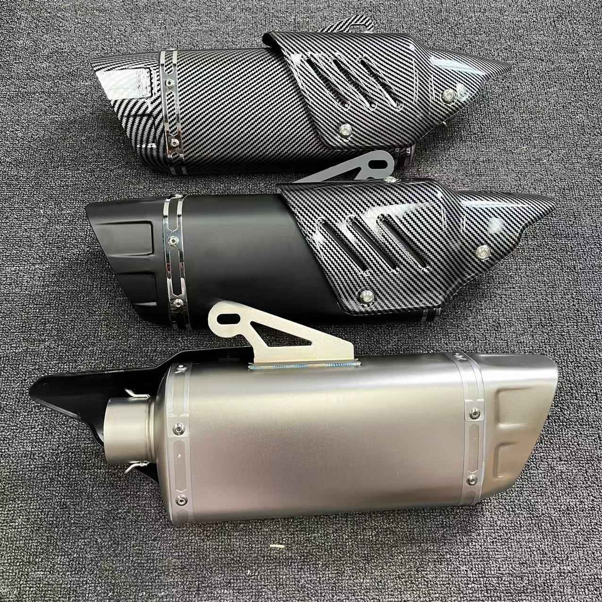 Universal 51mm Muffler Escape Stainless Motorcycle Exhaust AKR for Ninja Z400 250 Z900 ZX6R KTM RC 125 250 390 for YAMAHA R6 R3