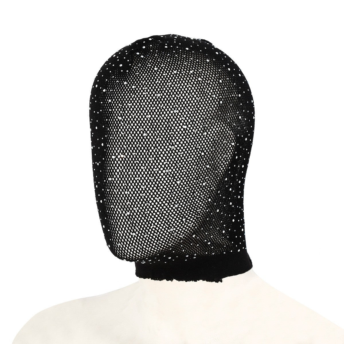 Sexy Transparent Mesh Ultra Thin Perspective Clothing Fishing Net Hollow Vest Headscarf Hood Cosplay Party