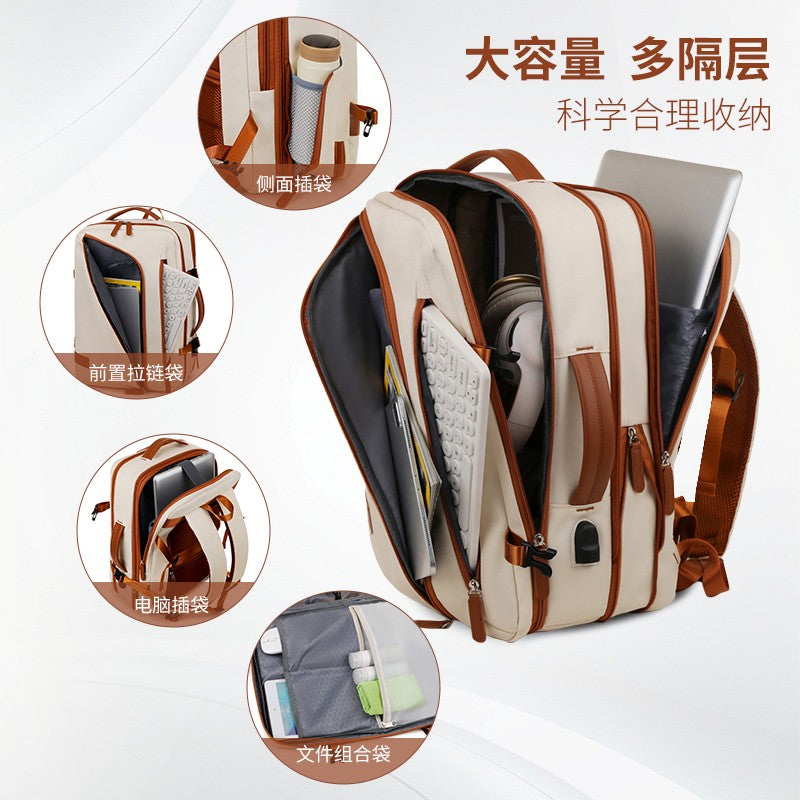 Backpack Unisex New Simple Business Computer Backpack Outdoor Large Capacity Travel Bag Student School Bag for Boys