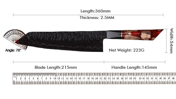 1-6 PCS Kitchen Knife 67 Layers Damascus Steel 10Cr15CoMoV core Kitchen Chef Slicing Utility Paring Knife Set mesh resin Handle