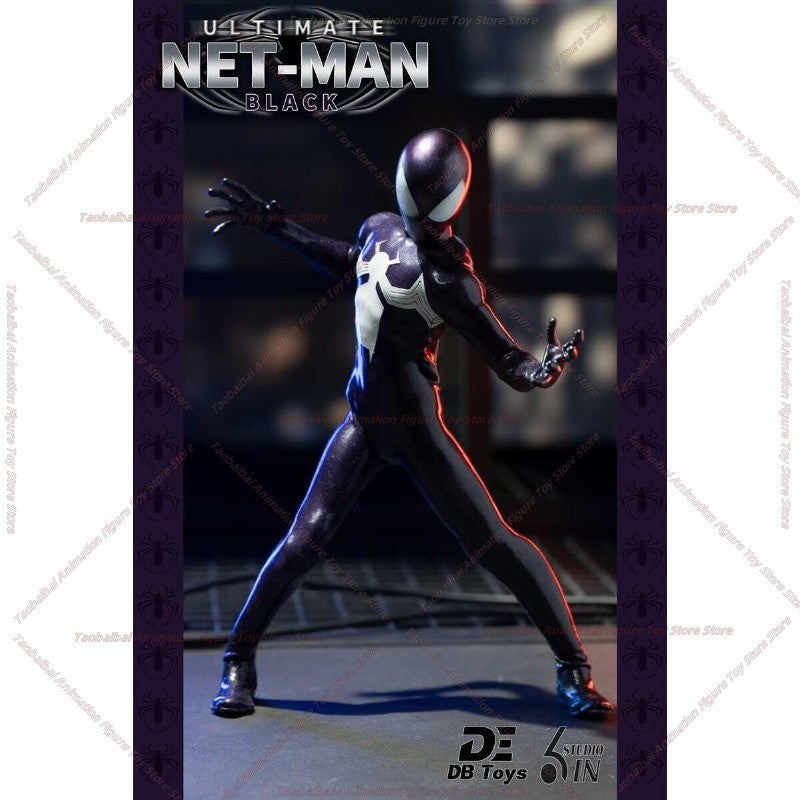 6in Studio 1/12 Ultimate Netman Red Ultimate Black Symbiote Action Figure Anime Toy em Estoque Original