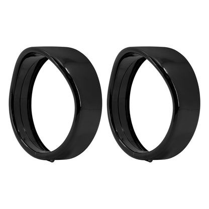 Anel de Acabamento do Farol de 7'' para Motocicleta + Capa de Luz de Neblina de 4.5'' + Anel de Acabamento do Pisca Estilo Visor para Harley Touring Road King Softail