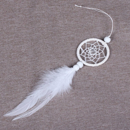 Mini Dream Catcher Car Pendant Accessory Interior for Girls Feather Mirror Hanging Pendant Home Decor Lucky Car Ornament Girls