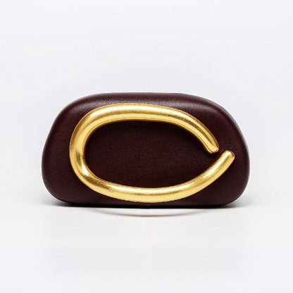 Box Bag Metal Details Crossbody Pu Leather Clutch Shoulder Luxury Brand Handbags Women's Handbag Ladies Female Evening Purse Red