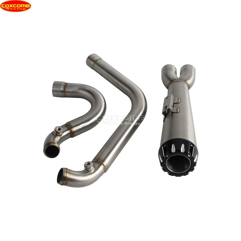 Slip On Exhaust Muffler System Motorcycle Complete Exhaust Pipe For Harley Dyna Street Bob FXDB FXDBB FXDBP FXDBI Limited FXDBC