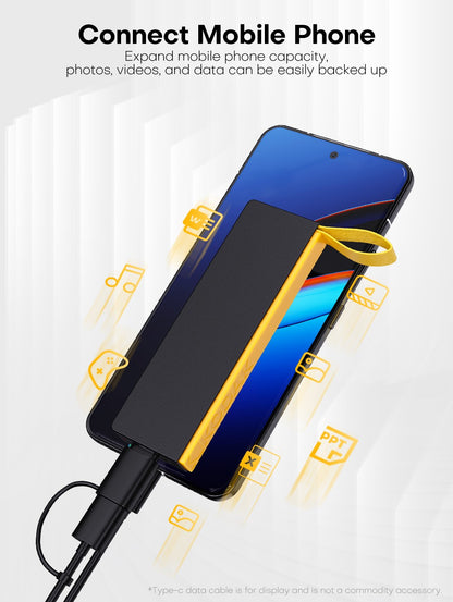 Kodak X106 Portable SSD 2TB 1TB USB 3.2 Type C External Drive Hard Disk 512GB 256GB Solid State Drive For PS4 Laptop Macbook PC