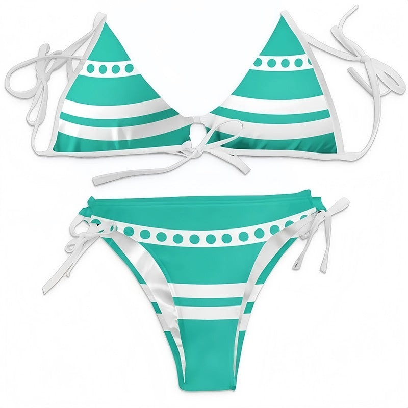 Anime Cartoon Printing Swimsuit Nami Bikini Nami Cosplay Costume Women Sexy Summer Swimwear Outfits Halloween Party Suit