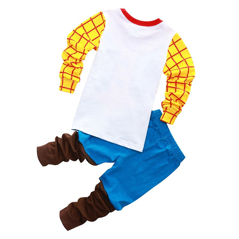 New Kids Pajama Set Cotton Soft Buzz Lightyear Print Loungewear Long Sleeve Pjs Sleepwear for Toddler Boys Girls Nighty
