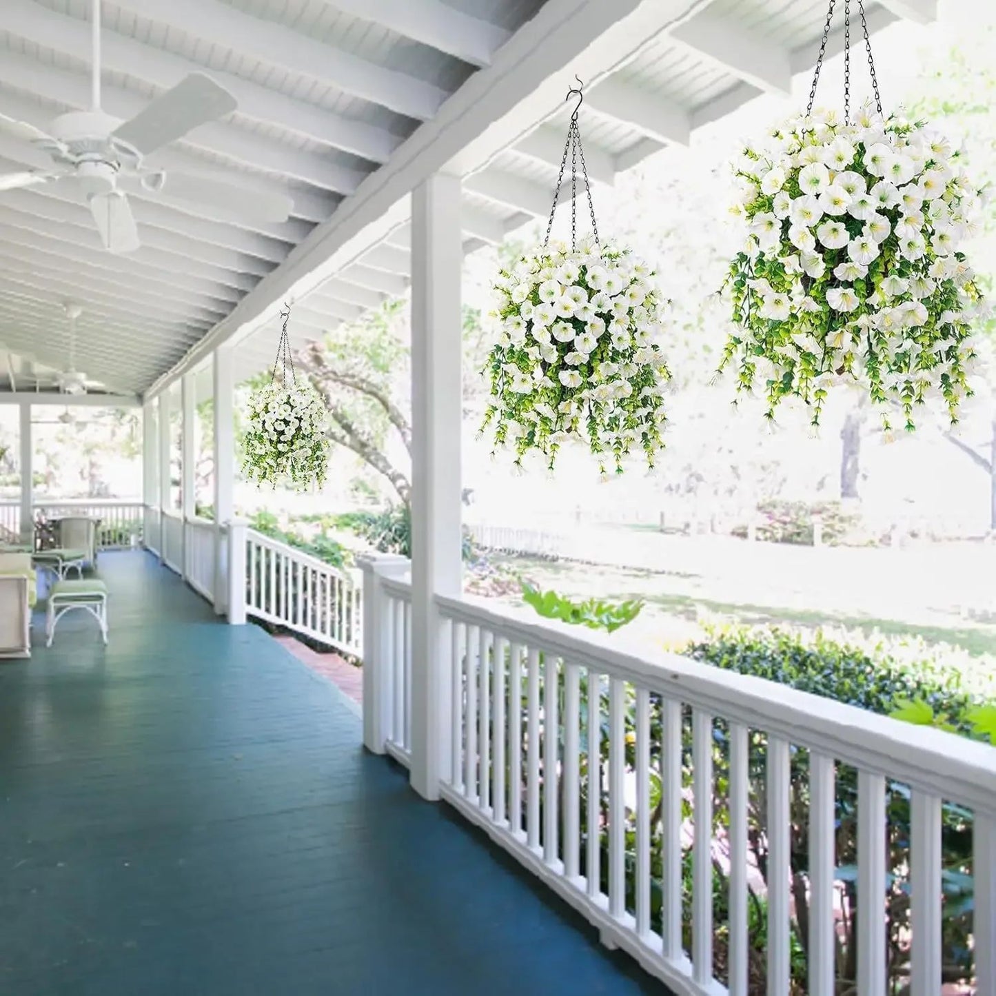 Artificial Flower New Artificial Hanging Flowers and Plants Easter Decoration 2025 UV-resistant and Realistic Room Decor Wedding