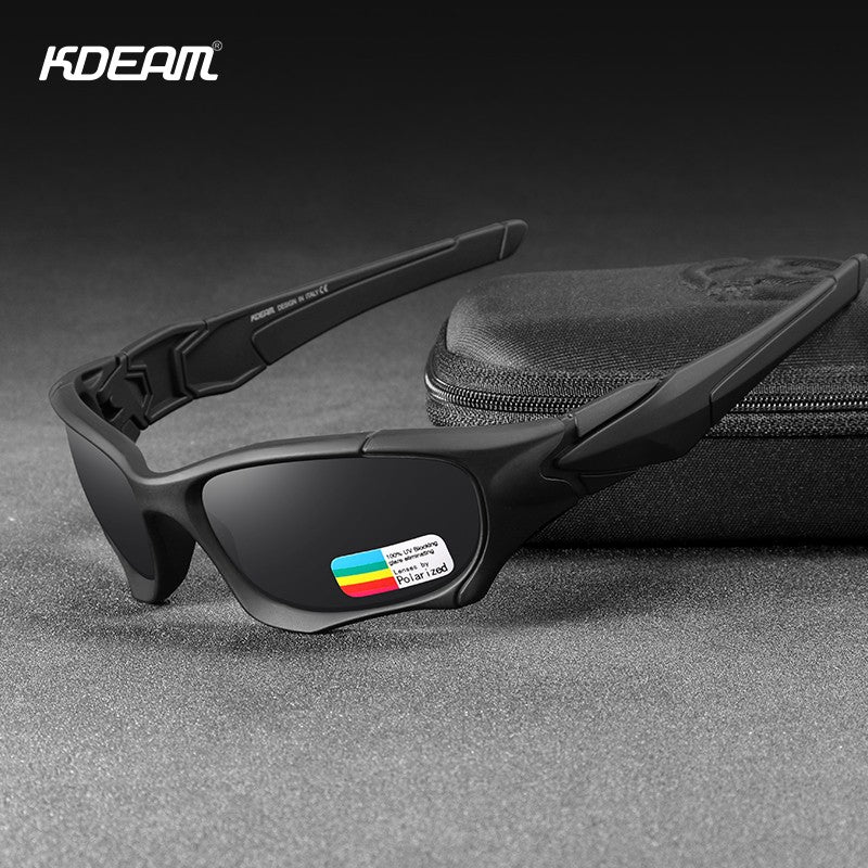 KDEAM Óculos de Sol Polarizados para Esportes ao Ar Livre Masculino Armação Curva Lente Resistente a Estresse Óculos de Sol Feminino KD0623
