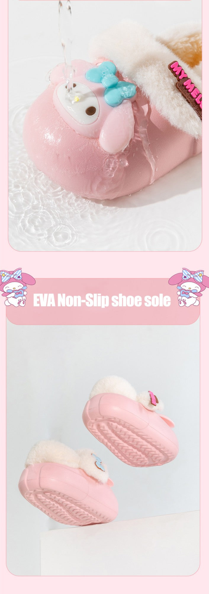 2024 New Winter Warm Cute Cartoon Indoor Mule Soft Non-slip Fluffy Slippers For Kids Teen Boys Girls Children Home Cotton Shoes