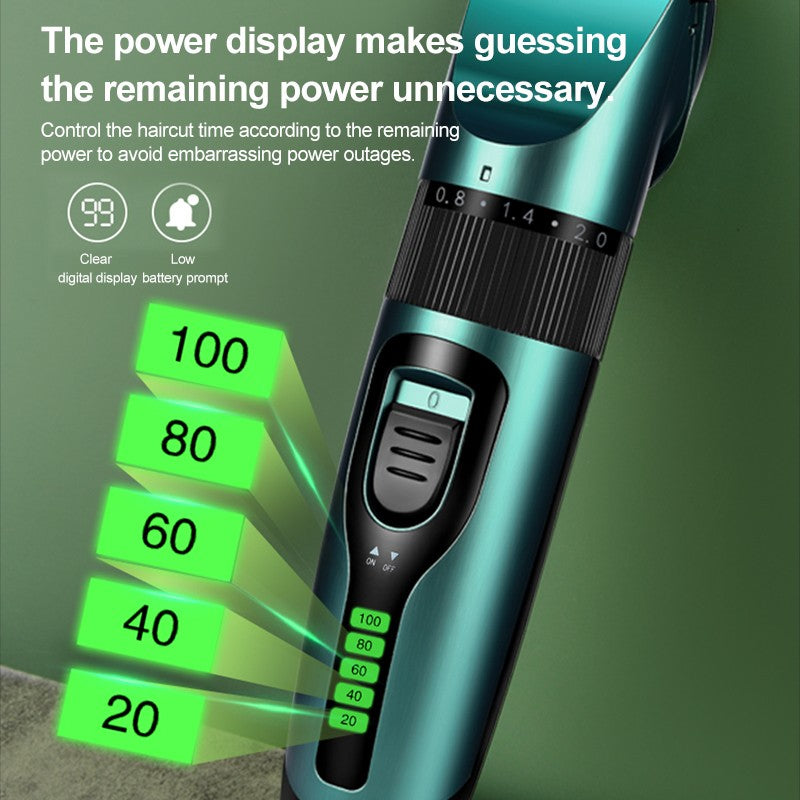 Máquina Profissional de Cortar Pelo de Pets Recarregável para Cães e Gatos, com Display de Bateria, Aparador de Pelos, Baixo Ruído
