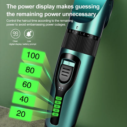 Máquina Profissional de Cortar Pelo de Pets Recarregável para Cães e Gatos, com Display de Bateria, Aparador de Pelos, Baixo Ruído