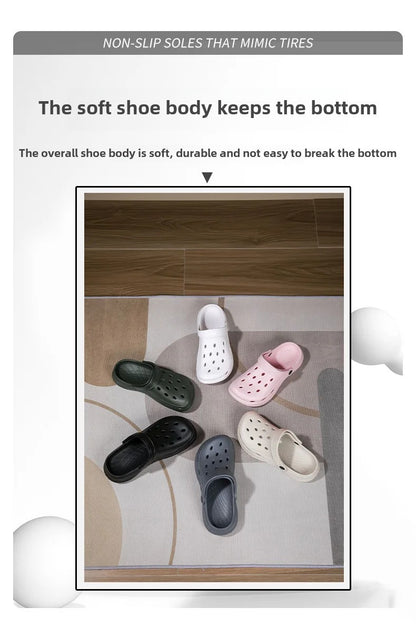 Stock Available 2024 New Large Size Beach Hollow Out Sandals Men's and Women's Garden Shoes Plus Size EVA Sole EVA Strap