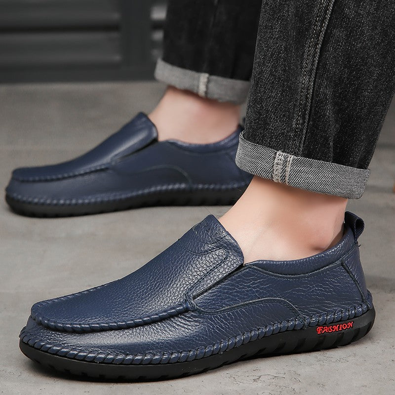 High Quality Leather Men Casual Shoes Breathable Mens Loafers Italian Luxury Brand Formal Mens Dress Shoes Slip-on Driving Shoes
