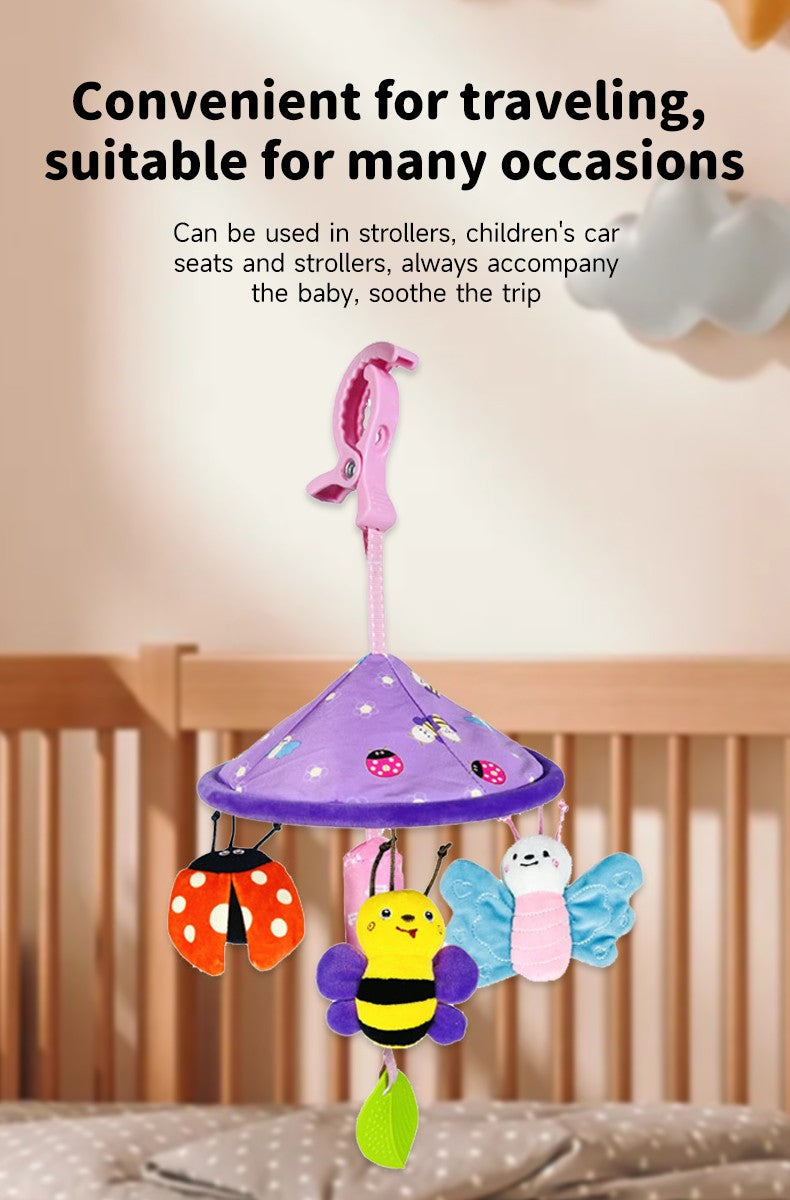 Chocalhos de Bebê Sensoriais Pendurados Brinquedo de Aprendizagem Bichos de Pelúcia Macios Chocalho de Bebê Recém-nascido Brinquedos de Carrinho Multifuncionais Presentes para 0-24 Meses
