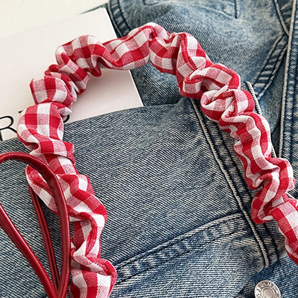 New Cute Checkered Handbags Sweet Lace Underarm Bag Bowknot Armpit Shoulder Crossbody Bag Y2k Fashion Casual Shoulder Bag