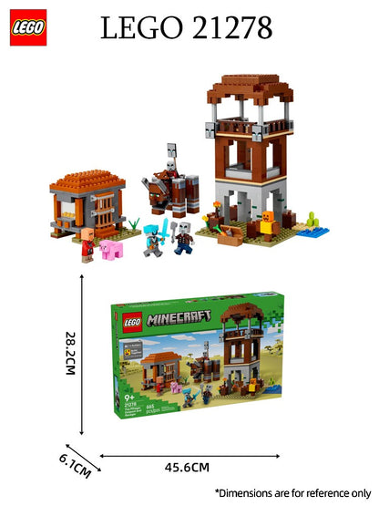 Lego Minecraft 21278 the Winner's Whistle Station and the Predator Building Block Toy Children's Day Gift