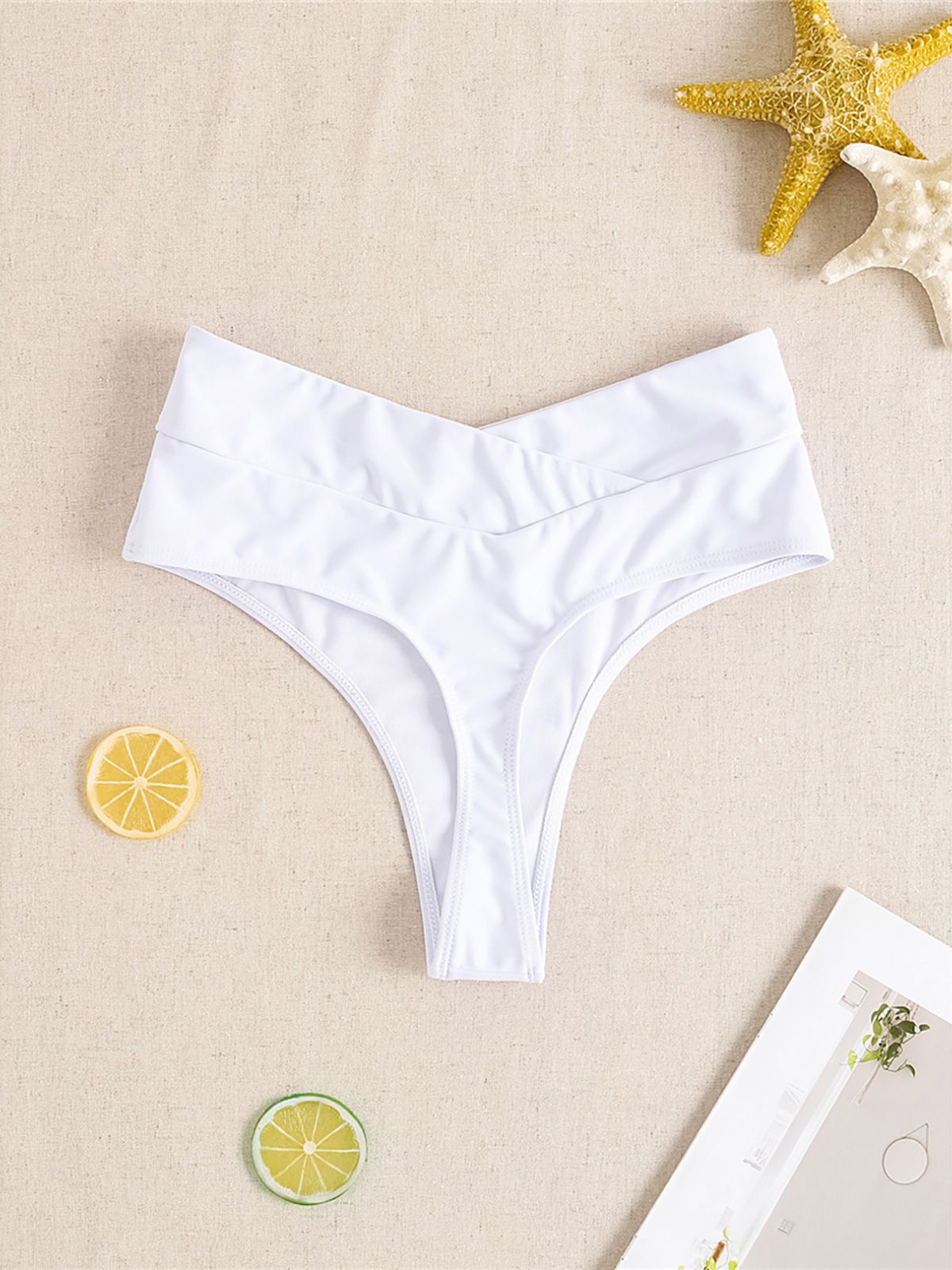 S - XL High Waist High Leg Cut Bikini Bottom Swim Brief Women Swimwear Female Bather Brazilian Tanga Panties Underwear K7095