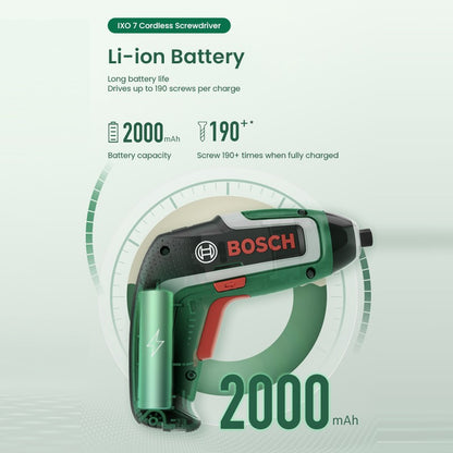Parafusadeira sem fio Bosch IXO 3.6V Recarregável USB Multifuncional Mini Furadeira Elétrica Chave de Fenda Portátil Ferramenta Elétrica Ixo 7/6
